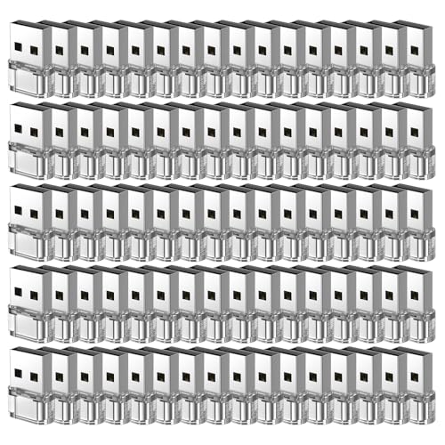 100 Packs USB A to USB Clear Adapter,USB C Female to A Male Charger Converter Compatible with Apple Watch Ultra iWatch 8 7,iPhone16 15 14 13 Pro Max Plus,iPad 9 10 Air 5 Mini 6,Car,Galaxy S23 - color: Clear, size: 100PCS