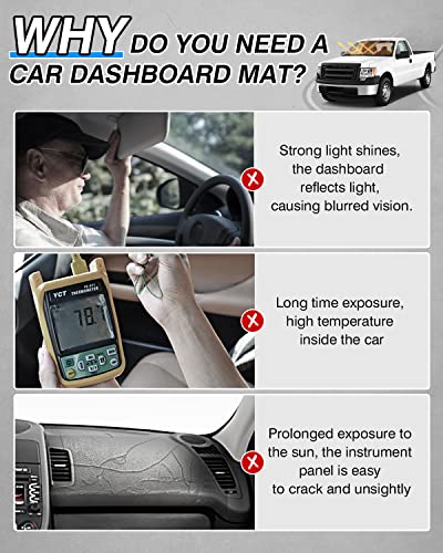 CARTIST Dash Cover Compatible with Ford F-150 F150 Pickup 2009-2014 Accessories Dashboard Cover Mat Non-Slip Pad Carpet Sunshield Protector (with Light Sensor) - size: Ford F-150 F150 Pickup 2009-2014