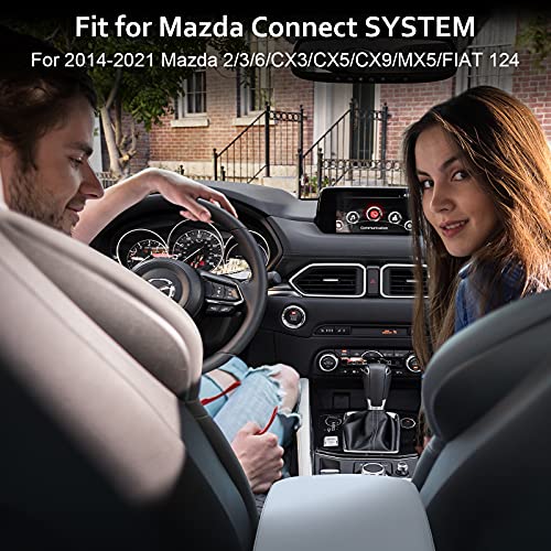 CARabc Apple Carplay Adapter Compatible with Mazda 2/3/6/CX3/CX5/CX9/MX5/FIAT 124 2014-2021 Year, Fit for Carplay & Android Auto, TK78-66-9U0C OEM Hub Retrofit Kit Fits MZD Connect System, 00008FZ34
