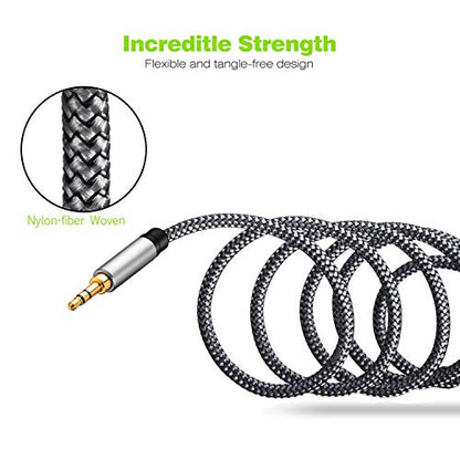 Tan QY 3.5mm Audio Extension Cable 30ft, Male to Female for Headphone - size: 30Ft/10M