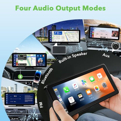 TOGUARDGO 6.86" CarPlay Screen with Dual Dash Cam 2.5K Front 1080P Rear