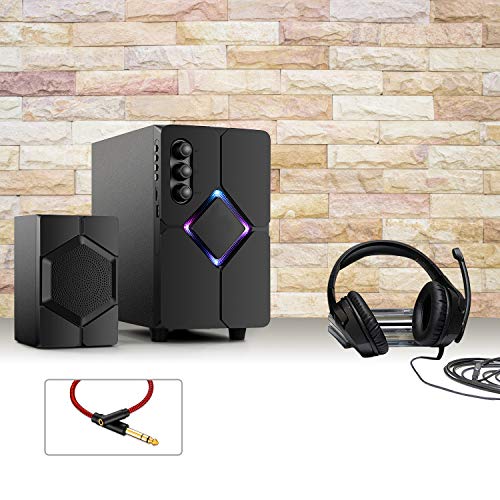 6.35 Male to Female 3.5 Headphones Adapter 6Ft,TRS 1/4 to 3.5mm Stereo Cord 6.35mm 1/4 Male to 3.5mm 1/8 Female for Amplifiers, Guitar Amp, Piano, Home Theater Devices, or Mixing Console (6Ft/2M) - size: 6Ft/2M