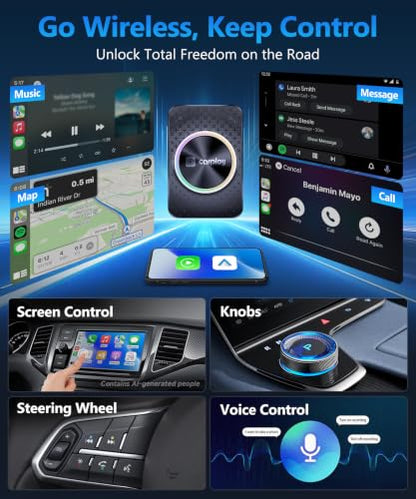 4GB+32GB Wireless CarPlay Adapter & Android Auto Adapter AI Box