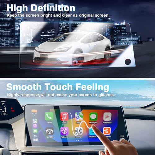 Karltys 2PC Screen Protector for 2023-2026 Toyota Prius 12.3 Inch(Limited/XLE/Nightshade Edition) [No Glare & Fingerprint] Tempered Glass Toyota Prius Accessories - size: 12.3"Toyota Prius 2023-2026