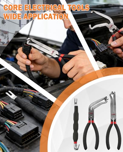 3PCS Automotive Electrical Disconnect Pliers Kit with Trim & Terminal Tools
