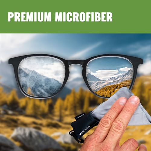 SPUDZ Classic Microfiber Lens Cleaner – Clip-On Pouch, Washable – for Binoculars, Scopes, Glasses, Screens | Classic | Pink, 6 x 6 Inch