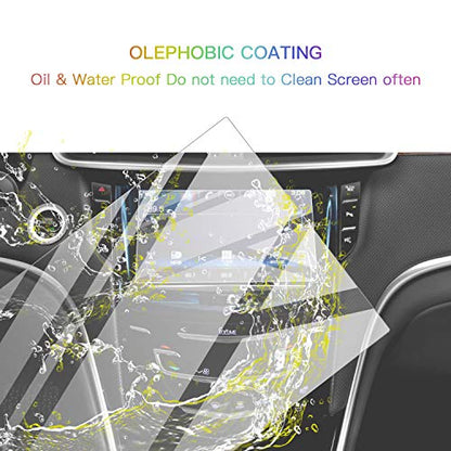 SKTU Screen Protector Foils for 2015-2019 Cadillac XTS CUE infotainment interface 8In Navigation Display Tempered Glass 9H Hardness Anti Glare HD Clear Chevrolet LCD GPS Touch Screen Protective Film - color: 2015-2019 XTS 8In