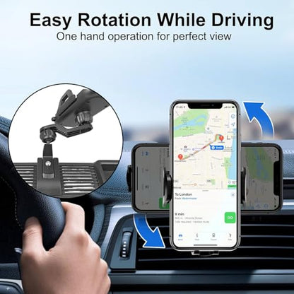 Upgraded 720-degree Rotatable Phone Mount for 2024 2025 2026 Jeep Wrangler JL JLU Gladiator JT (NOT for Wrangler 4XE) Phone Holder Dash Mount System Kit Accessories with Dashboard Tray Storage Box - size: Upgraded