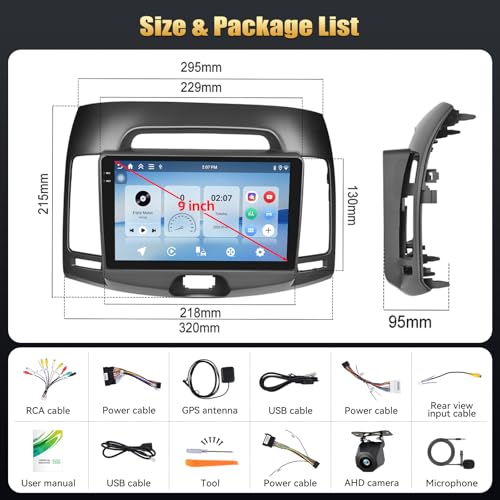 [4+128G] Android 15 Car Radio Stereo for Hyundai 2007-2010 - color: 4+128G For Hyundai 2007-2010