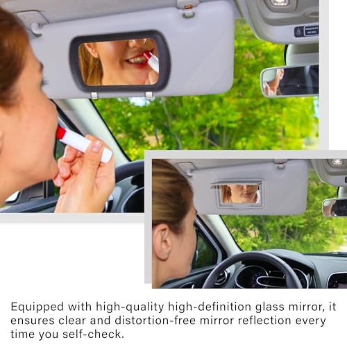 BFXM 2PCS Car Visor Mirror, Universal Clip-On Car Mirror Vanity - size: 2PCS