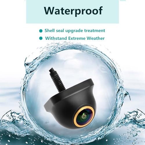 Backup/Front View Camera,IP69K Waterproof Great Night Vision HD and Super Wide Angle Metal OEM Style Reverse Rear View Backup Camera for Cars Pickup Trucks SUVs RVs Vans (Black)
