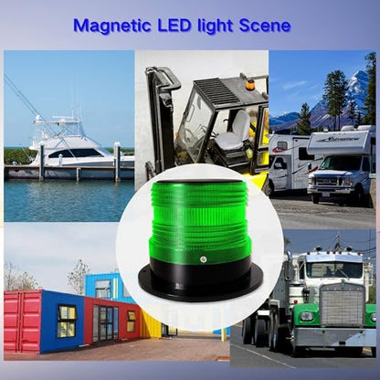 Cloud Fire Solar Strobe Light for Boat Yacht, Green - color: Green
