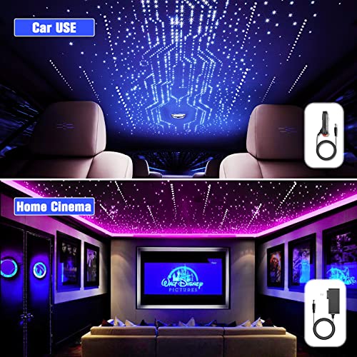 Meteor 16W Starlight Headliner Kit, Star Light Headliner with Bluetooth APP/Remote/Music Mode, Fiber Cable 550pcs*0.03in*13.1ft+Shooting Star kit for Car Roof&Home Decoration - size: Meteor+550pcs*0.03in*13.1ft