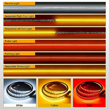 GOOACC Truck Tailgate Light Bar 48" Triple Row 360 LED Strip - size: 48" 360Led Light Strip