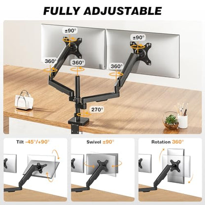 TVON Dual Monitor Stand & Monitor Arm Desk Mount up to 35 Inches - size: Dual Monitor Stand