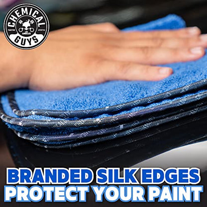 Chemical Guys, Professional Microfiber Towels, 16 x 16 in, Blue, 3 Pack - color: Blue, size: 3 Pack