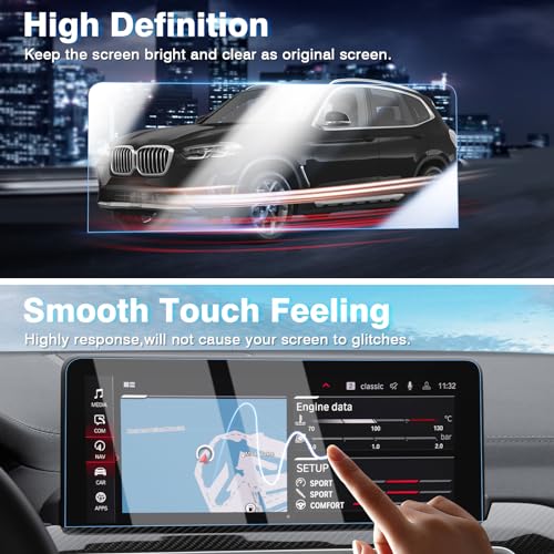 Karltys 2 Pack Screen Protector for 2022-2025 BMW X3 X4 Accessories 12.3-Inch Touchscreen, 9H Tempered Glass Screen Protector for BMW X3, Anti Glare Anti Fingerprint Car Radio Screen Cover - size: 12.3"BMW X3 X4 2022-2025