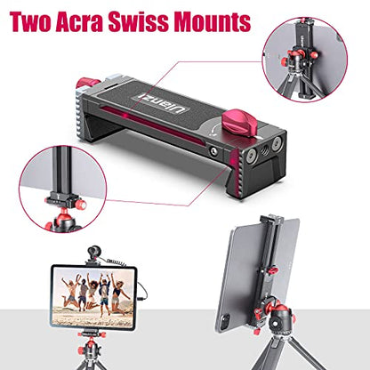 U-pad III Aluminum iPad Tripod Adapter - 7.9-12.9in Metal Mount w Cold Shoe & Acra Swiss QR Mount for iPad, iPhone & Air - size: 7.9"-12.9"-U-Pad III