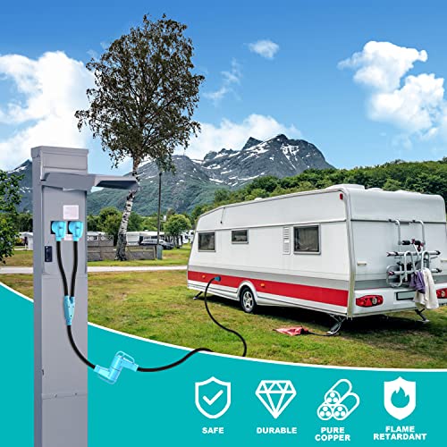 CircleCord RV Y Adapter Cord Two 30 Amp to 50 Amp - style: 30A-30A-50A