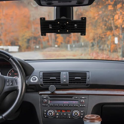 Gatuida Rearview Mirror Back Plate Dash Cam Mounting Bracket for Car Aluminum Alloy Mirror Dash Mount Holder Compatible with Hiac 2008-2011 6.10 X 2.63 X 0.39 Inch