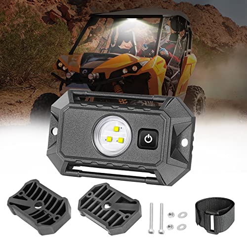 UTV LED Dome Light 12V with Switch, Rfroad Lighting Universal Roll Bar Mount LED White Lights Interior Dome Light for UTV ATV Polaris RZR Can Am Car Golf Cart - color: White