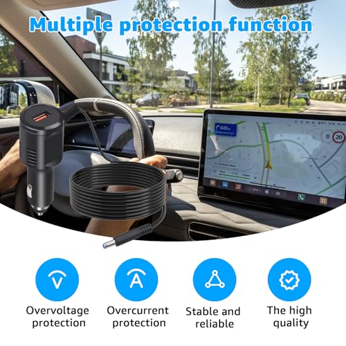 5V Car Charger with USB Port for Rand McNally GPS - Compatible with TND Tablet 85, TND 740,750, OverDryve 7, 8 Pro, and RV Truck GPS Systems - Including Magnetic Slice Mount Replacement AC Adapter