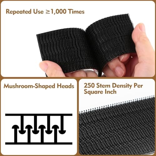 Dual Lock SJ3550 2"x 2" 10PCS Black Reclosable Fastener Heavy Duty Interlocking Tape Mushroom Shaped Sticky Hook Lock Mounting Tape for EZ Pass Holder Indoor Outdoor Use - size: 2"x 2"