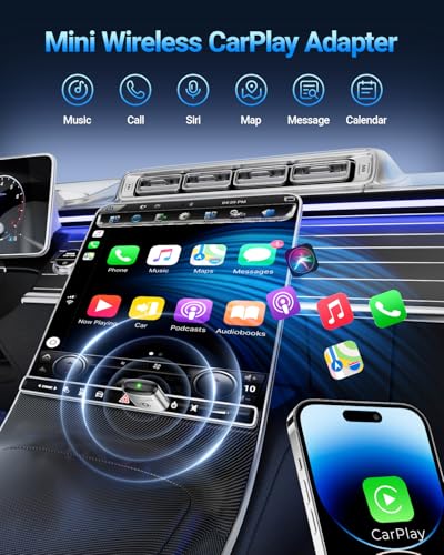 Wireless CarPlay Adapter for Apple iPhone 2026 Upgraded (Silver) - color: Silver