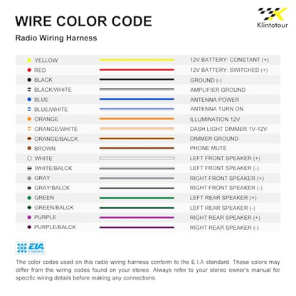 Radio Wiring Harness Adapter Compatible with Universal ISO 8+8Pin, Android Car Stereo Power and Speaker Wire Connector, Fits for Boss Jenson Leadfan Bluetooth Aftermarket Radio