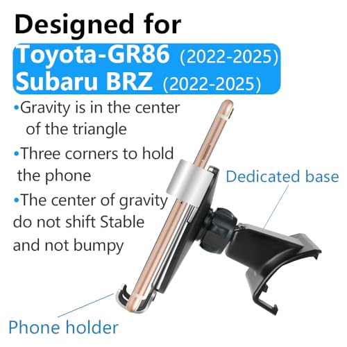 Car Phone Holder for Toyota GR86 2022-2026 and Subaru BRZ 2022-2026 Auto Interior Accessories Best Cell Phones Mount Cellphone Mobile Cradle Charging Navigation Screen Bracket Stand Accessory