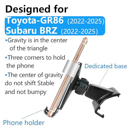 Car Phone Holder for Toyota GR86 2022-2026 and Subaru BRZ 2022-2026 Auto Interior Accessories Best Cell Phones Mount Cellphone Mobile Cradle Charging Navigation Screen Bracket Stand Accessory