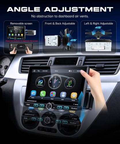 7 Inch Single Din Car Stereo with Wired/Wireless CarPlay Android Auto