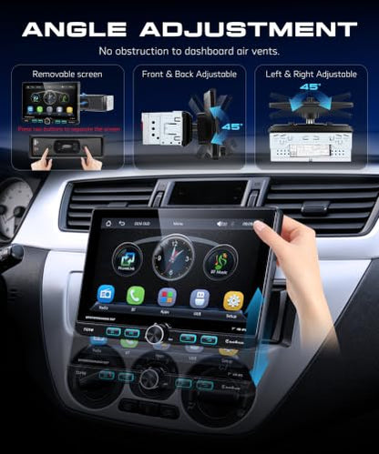 7 Inch Single Din Car Stereo with Wired/Wireless CarPlay Android Auto