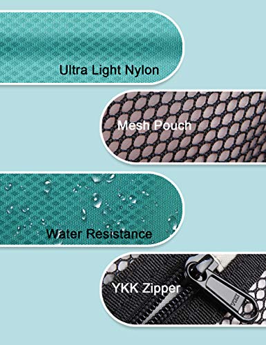 GOX Travel Toiletry Bag Dopp Kit Case for Men Multifunction Packing Organizer Pouch - color: Turquoise/Grey