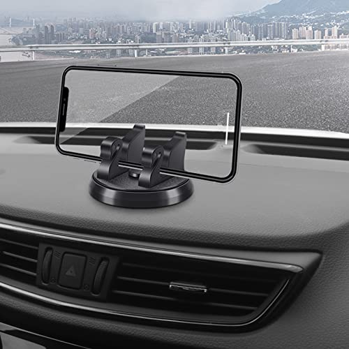 Dashboard Phone Holder for Car Vertical Horizontal 360 Rotate,Cell Phone Holder for Car Compatible with i-Phone Samsung Android Smartphones GPS Devices for Various Dashboards(1PC,Black)