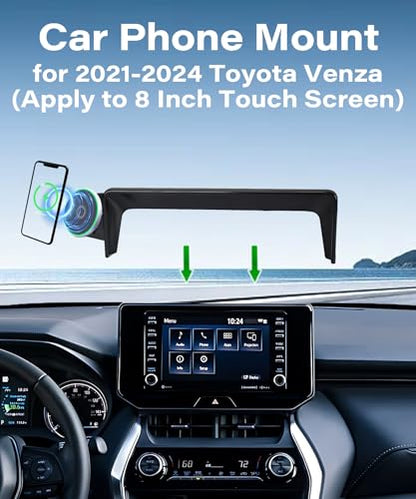 Car Phone Mount for Toyota Venza 2021 2022 2023 2024 8" Screen Accessories - size: fit for Toyota Venza 2021-2024 (8 Inch Screen)