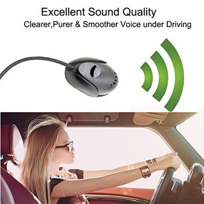 3.5mm Car Microphone with 9.85 Feet Assembly Cable Mic for Vehicle Head Unit Enabled Stereo GPS and DVD