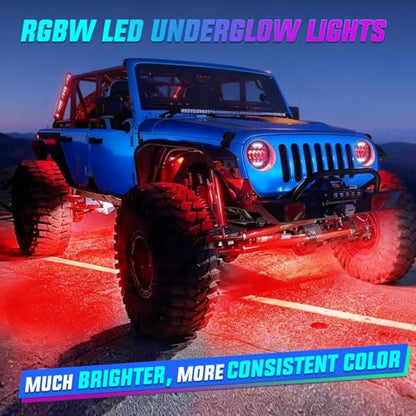 Nilight 8피스 알루미늄 RGBW 언더글로우 LED 스트립 조명, 앱 및 리모컨 포함 - color: 8피스 알루미늄 언더글로우 스트립 라이트 RGBW