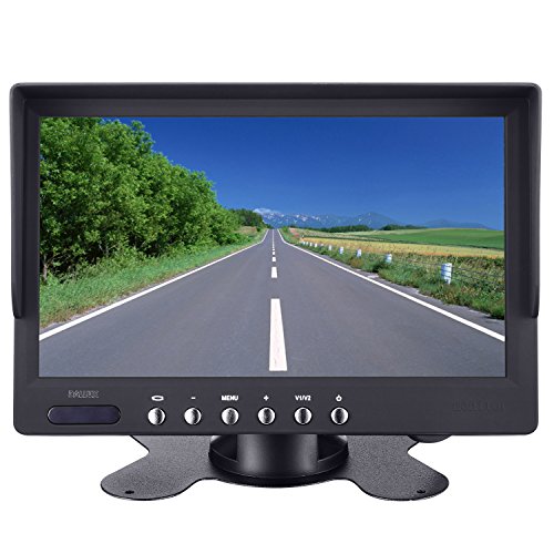 Truck Backup Camera Monitor kit,Heavyduty Vehicle Waterproof Night Vision Wide Angle Rearview Cab Cam+7 inch Screen+66ft Extension Cable for Bus/Van/Fifth Wheel/Trailer/RV/Camper/Pickup/(12V-24V) - color: DL001