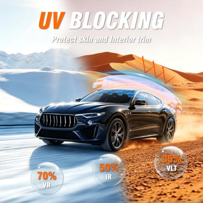 TOYOCO Nano Ceramic Car Window Tint Film Roll, 50% VLT, 30 in x 15 ft - color: 50 Percent, size: 30 in x 15 ft