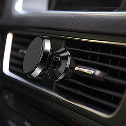 IFLASH Magnetic Mount, Universal Air Vent Magnetic Car Mount Phone Holder, 360 Degree Rotation for Multi-Angle View, Cradle-Less Car Phone Mount Stand, for Apple iPhone/Samsung Galaxy (Sliver) - color: Sliver