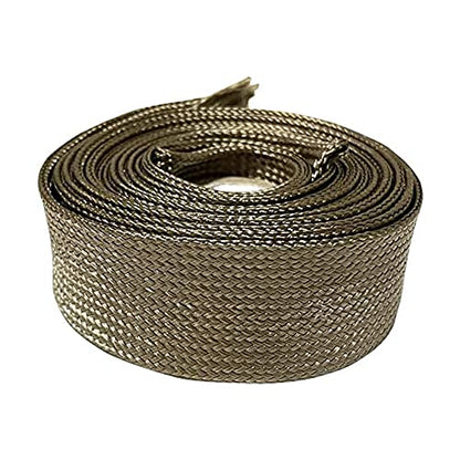 Spark Plug Wire Heat Shield Heat Hose 1/2" IDX10' basalt fiber Wrap Heat Sleeve Adjustable Fuel Line Heat Shield for Car&Auto Wire Loom Protection (Titanium) - color: Titanium, size: 1/2" IDX10'