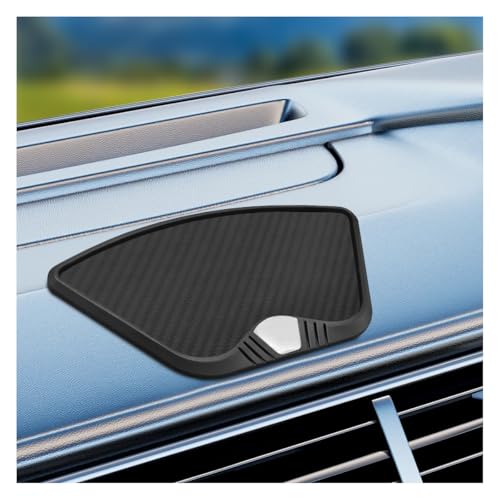 YoRise Car Dashboard Non Slip Mat, 10.62'' x 5.98'' PVC Carbon Fiber Sticky Dash Pad, Cell Phone Holder Adhesive Mat, Car Dash Gripping Pad Storage Tray for Keys, Sunglasses, GPS (CarbonFiber) - color: CarbonFiber