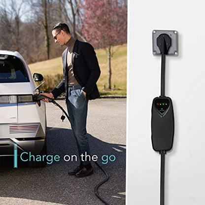 Lectron Level 2 EV Charger - ETL Certified, 240V, 40 Amp, NEMA 14-50 Plug, 16 ft Extension Cord & J1772 Cable- Portable Electric Car Charger for J1772 EVs and Plug-in Hybrid Vehicles - size: 40A NEMA 14-50