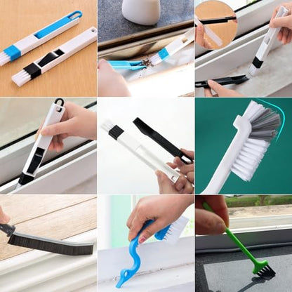 CRAFNEW 14Pcs Window Track Cleaning Tools, Groove Gap Cleaning Brush Kit