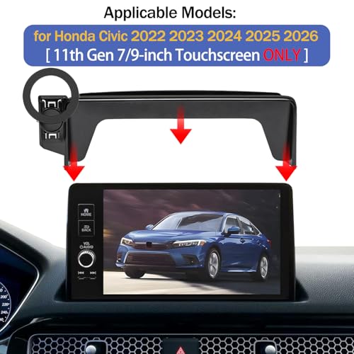 Magnetic Phone Holder for Honda Civic 2026 2025 2024 2023 2022 [11th Gen 7/9-inch Screen] Car Phone Mount for Civic Hatchback Sedan Touchscreen, Compatible with MagSafe - size: for Honda Civic 7/9-inch Screen