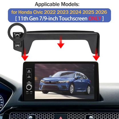 Magnetic Phone Holder for Honda Civic 2026 2025 2024 2023 2022 [11th Gen 7/9-inch Screen] Car Phone Mount for Civic Hatchback Sedan Touchscreen, Compatible with MagSafe - size: for Honda Civic 7/9-inch Screen
