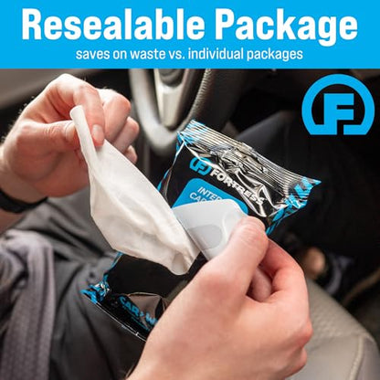 Fortress Car Interior Cleaner Wipes (25 ct.) Travel Size - style: No Microfiber Cloth