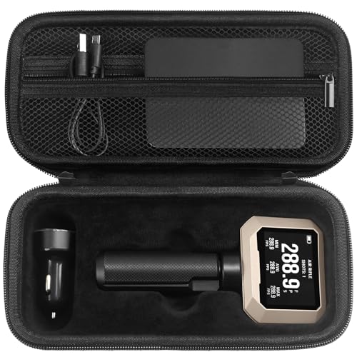 Carrying Case for Garmin Xero C1 Pro/Xero C2 Chronograph, Inlaid Organizer with Mesh Pocket for USB Cable, Cleaning Cloth, USB Charging Adapter (Black, Carrying Case Only) - color: Black