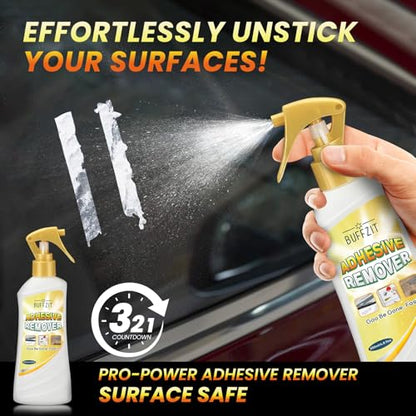 Adhesive Remover Spray, Goo & Glue Remover, Quickly Dissolves Glue & Sticky Residue, Surface Safe for Car, Glass, Windows & Floors, Removes Stickers, Labels, Tape, Decals, Gum & Wax, 6.8 fl oz (200ml)